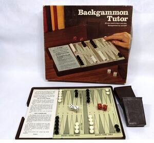 Vintage 1970s Backgammon Tutor Tutorial Board Game - 100% Complete